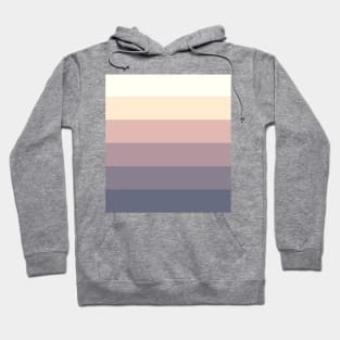 Stripes - Gradient - Dark to Light grey blue and creamy yellow Hoodie